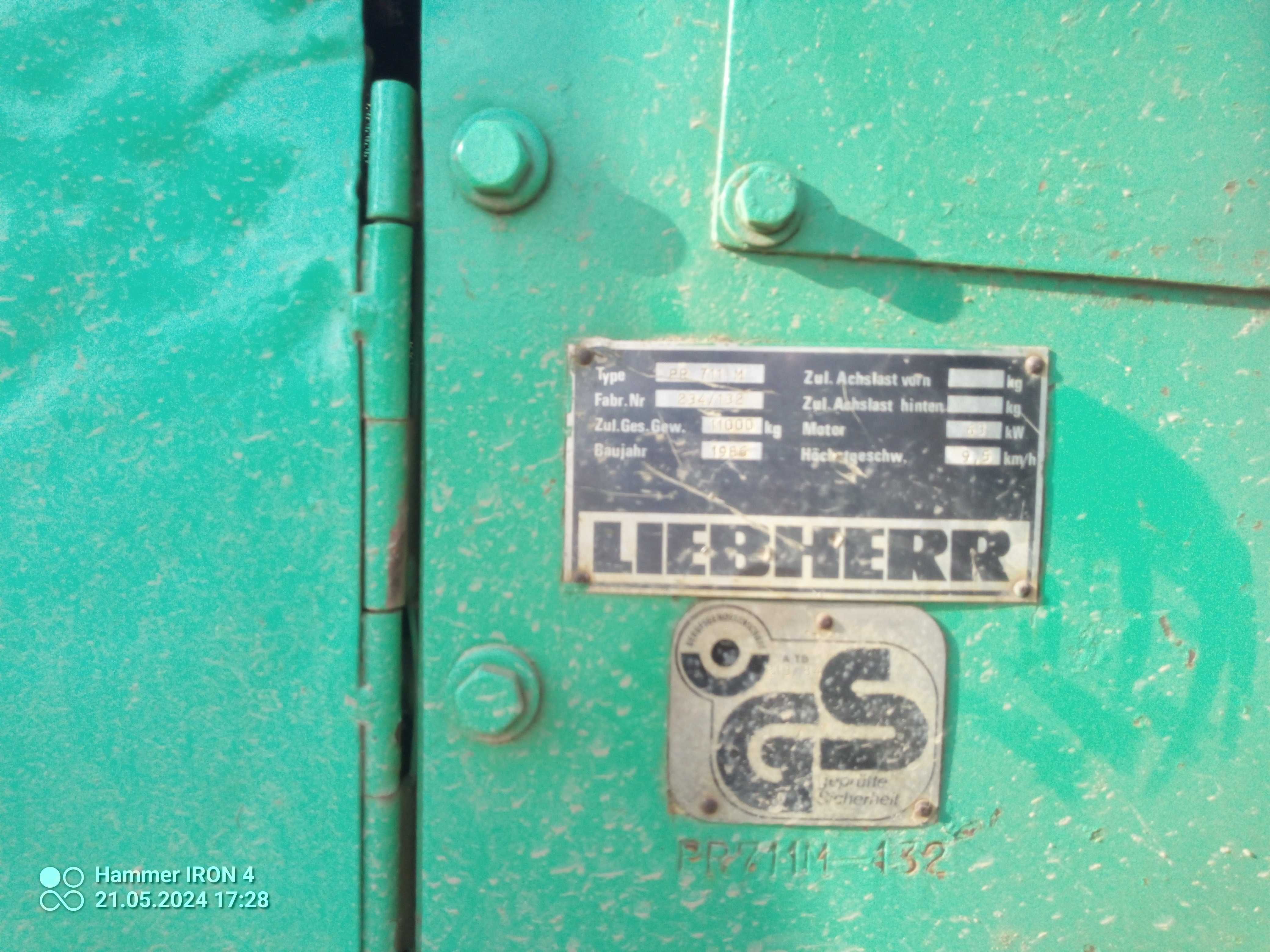 Spycharka Liebherr PR711 sprzedam lub zamienię