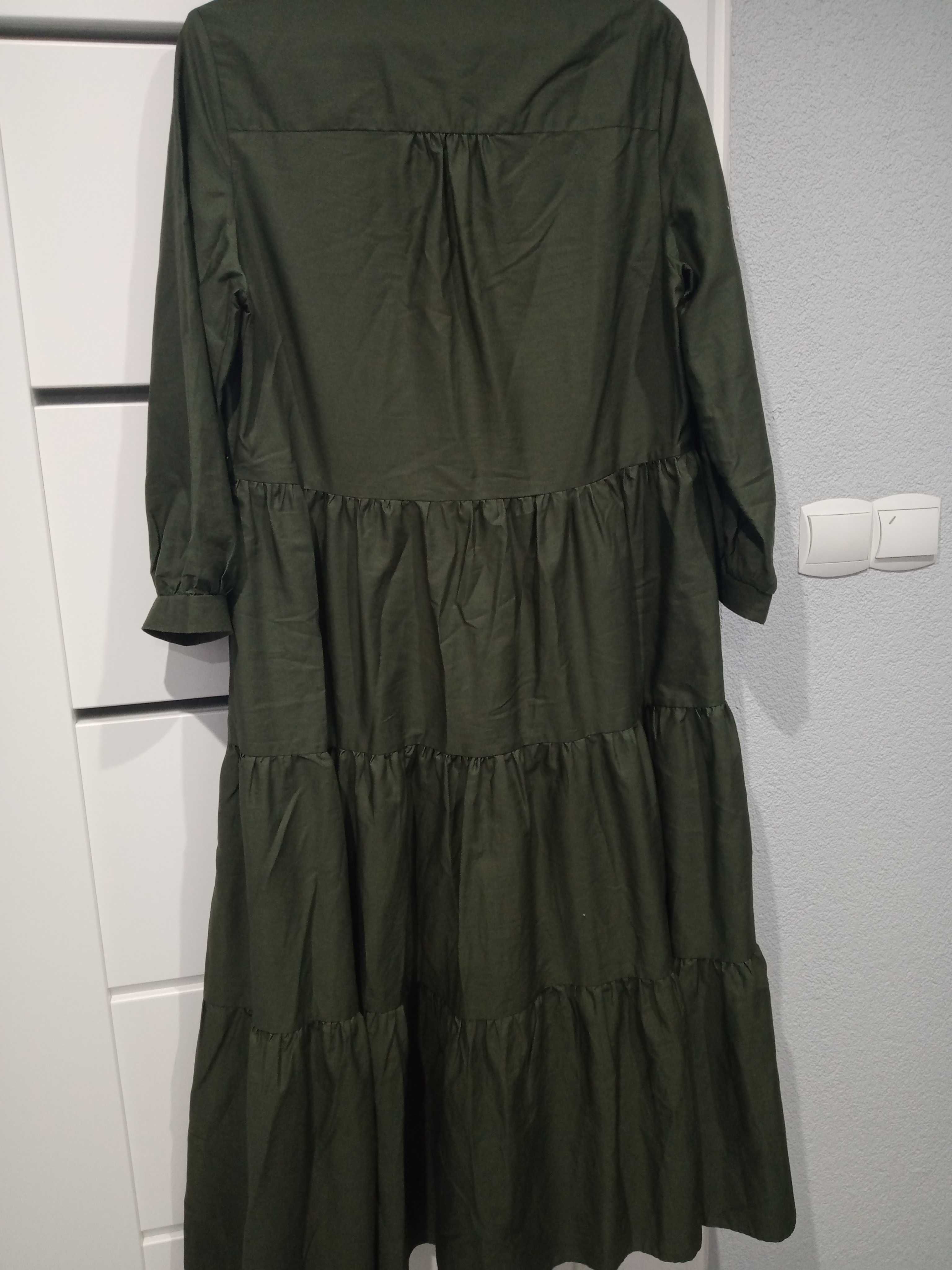 Reserved dluga maxi boho bawelniana sukienka M