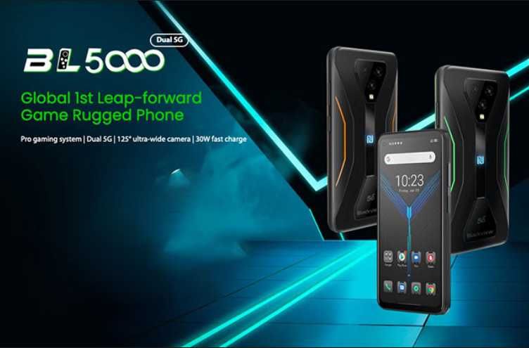 Blackview BL5000 5G. 8Gb/128Gb, Dimensity 700, 5280ma/h, FHD+ NFC