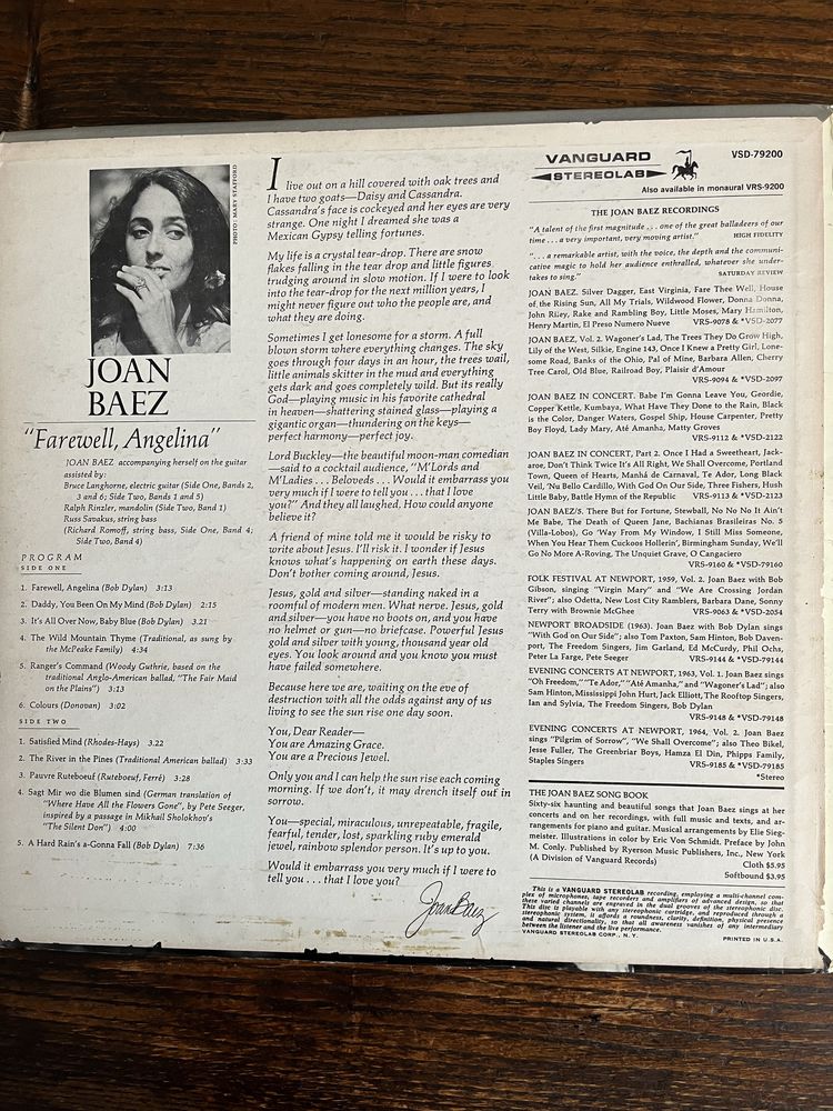 Disco vinil : J. Baez