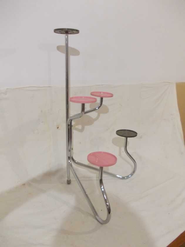 Kwietnik chromowany Vintage Design Bauhaus lata 50 ideał