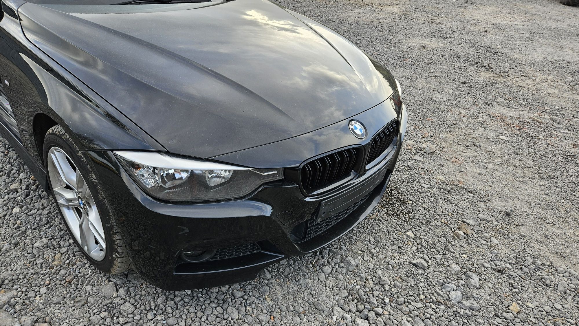 Bmw f30 f31 M Pakiet Kompletny Przód Black-sapphire 475 Maska Zderzak
