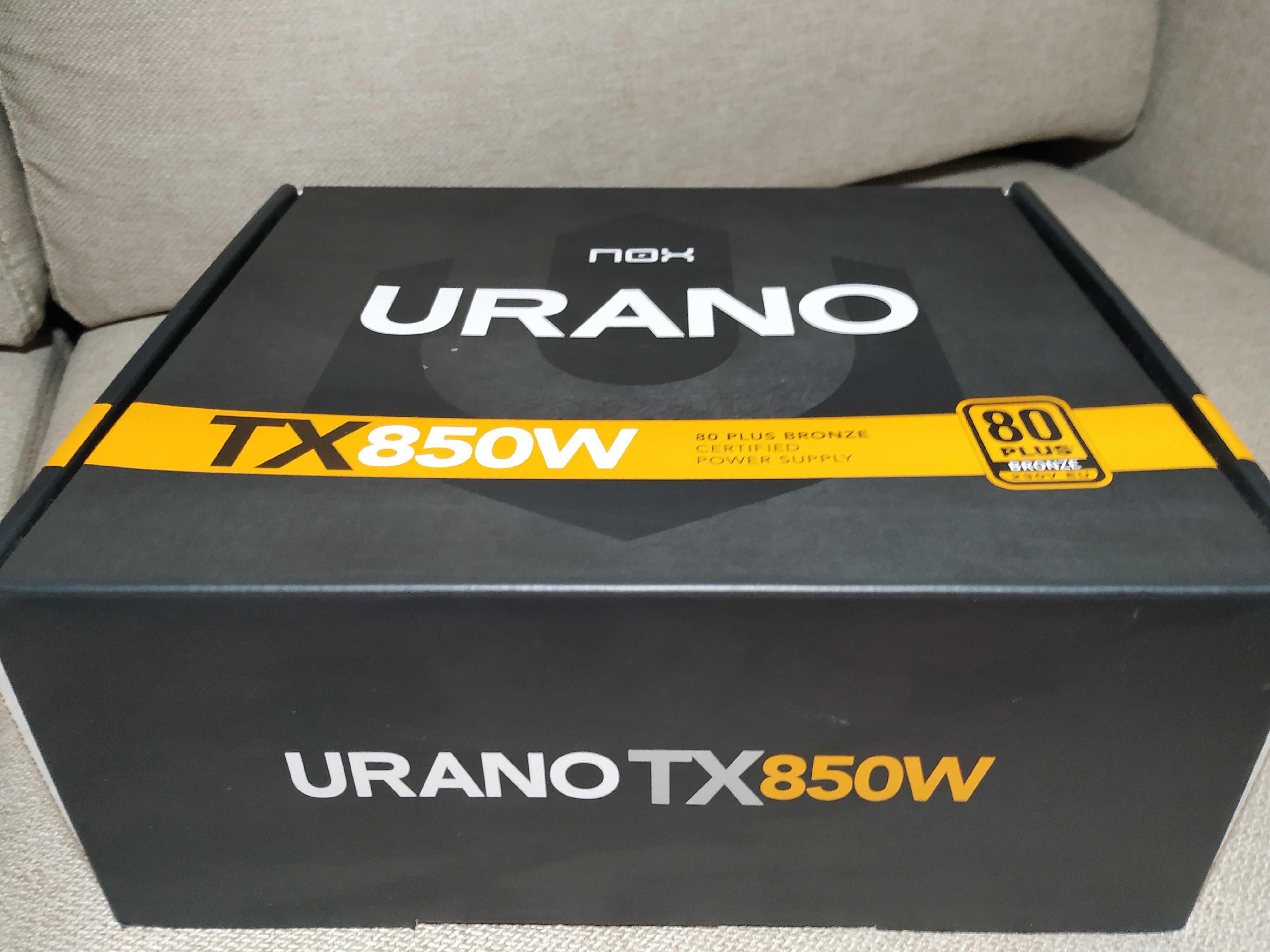 Fonte de Alimentação NOX Urano TX 850W - Cabos flat pretos
