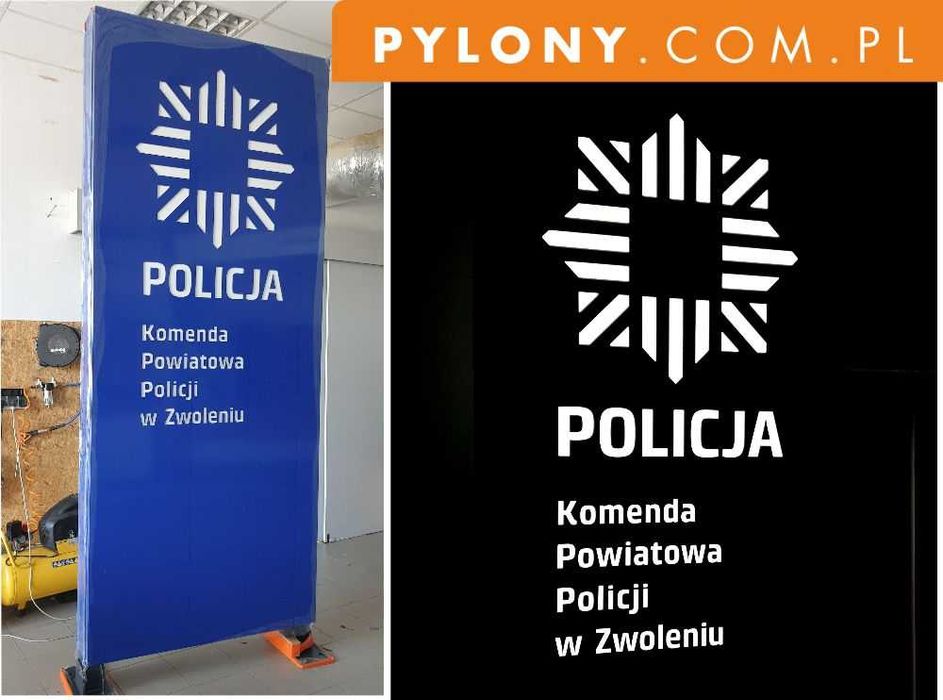 pylon reklamowy 3 m LED  baner reklama Producent/ PRODUCENT / rys .kon