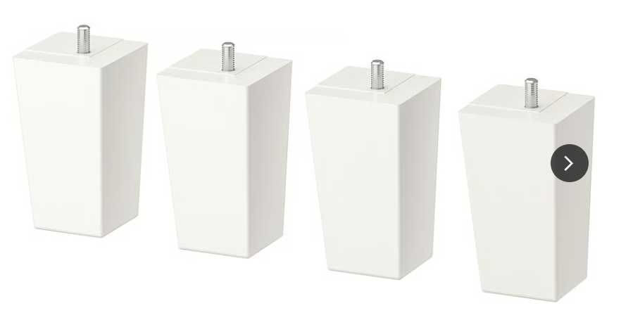 Pé, branco/madeira, 11 cm LÄTTHET