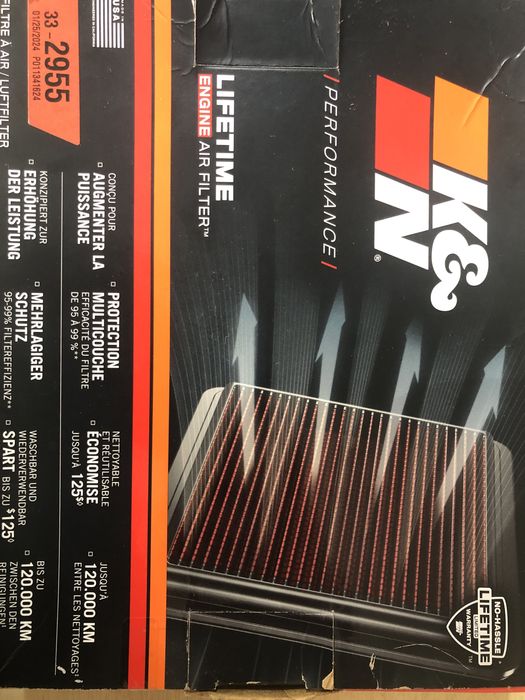 Новий повітряний фільтр K&N 33-2955