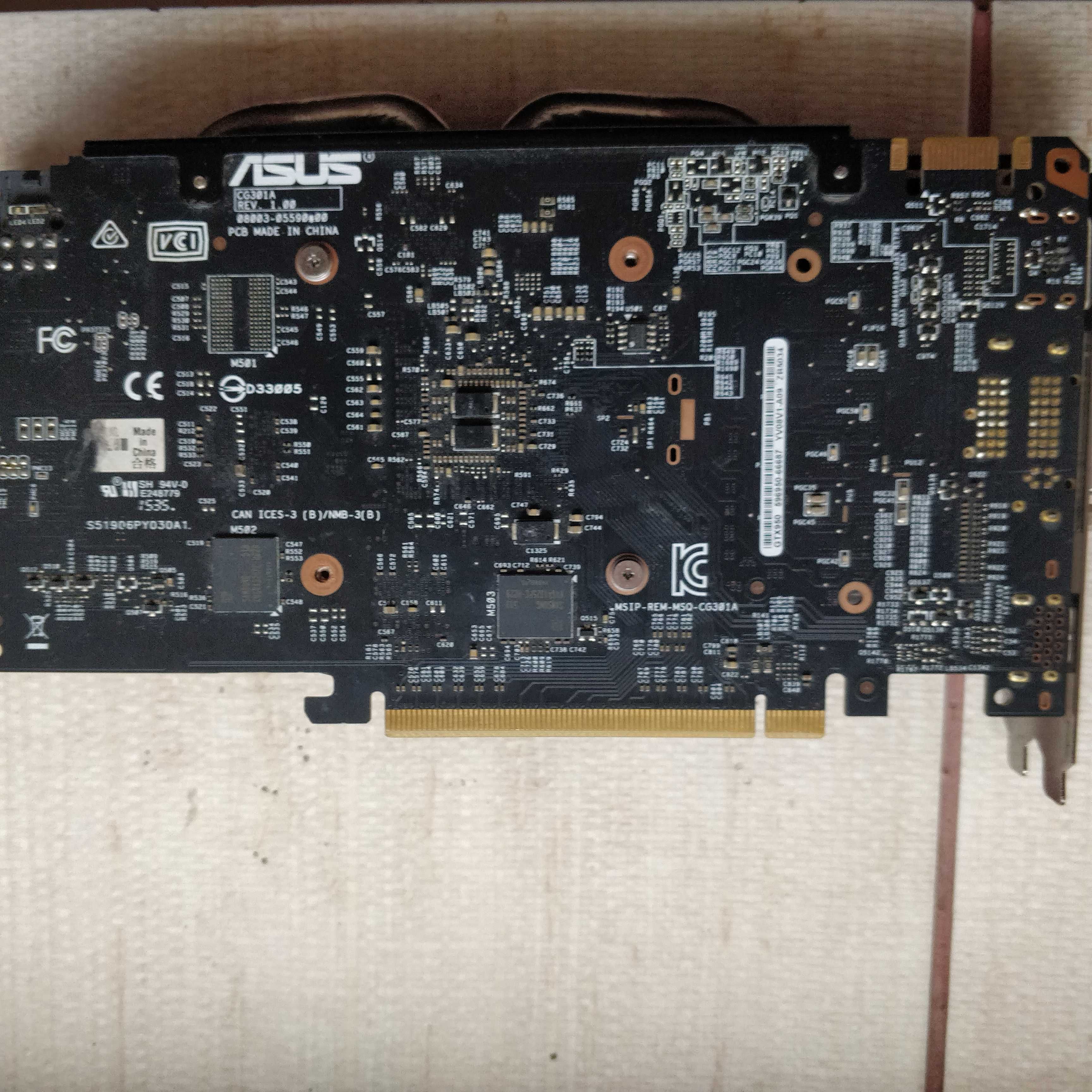 Видеокарта GTX 950 nvidia Asus strix ddr5 ПОЛУРАБОЧАЯ