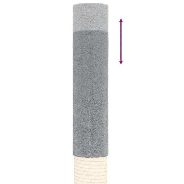 Vidaxl Drzewko Dla Kota, Od Podłogi Po Sufit, Jasnoszare, 277-303 Cm