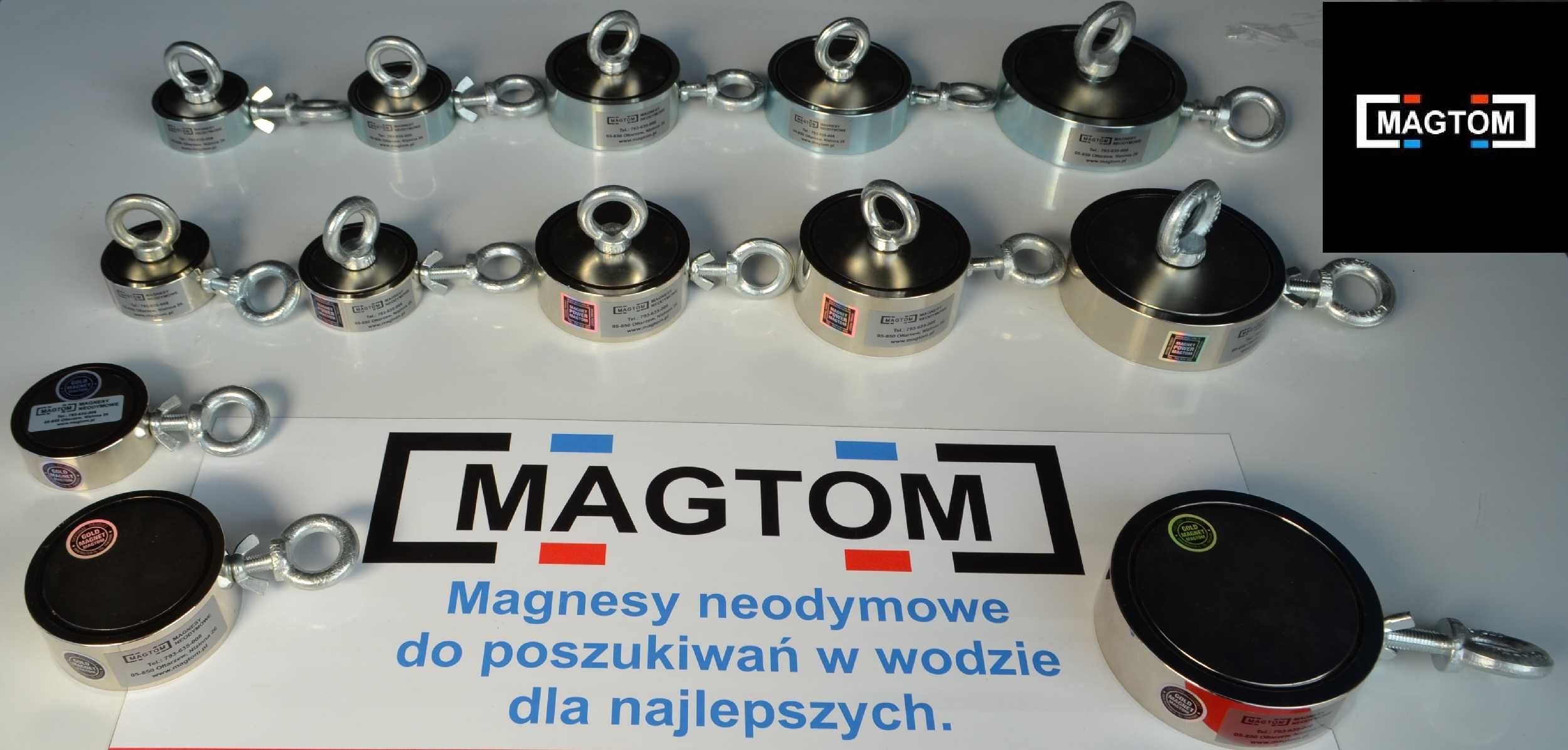 Magnes neodymowy do poszukiwań z wody złomu F200 2x290kg Magtom