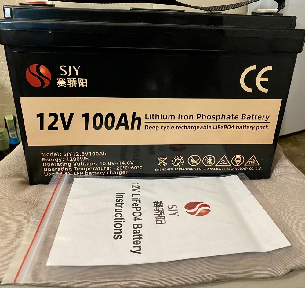 Акумулятор SJY LiFePO4 12V 100Ah