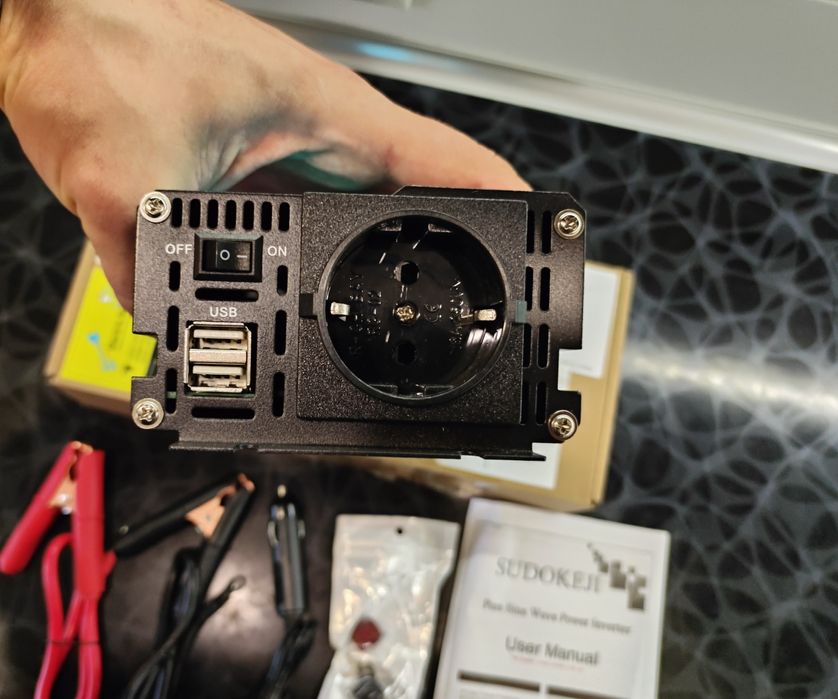 Інвертор  1000/2000 Вт/Чистий синус/ 12 В на 230 В Flamezum, для котла