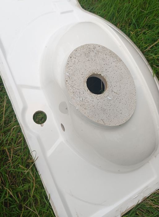 Umywalka + 2 X szafka podwójna lany marmur i ceramika ciężka solidna