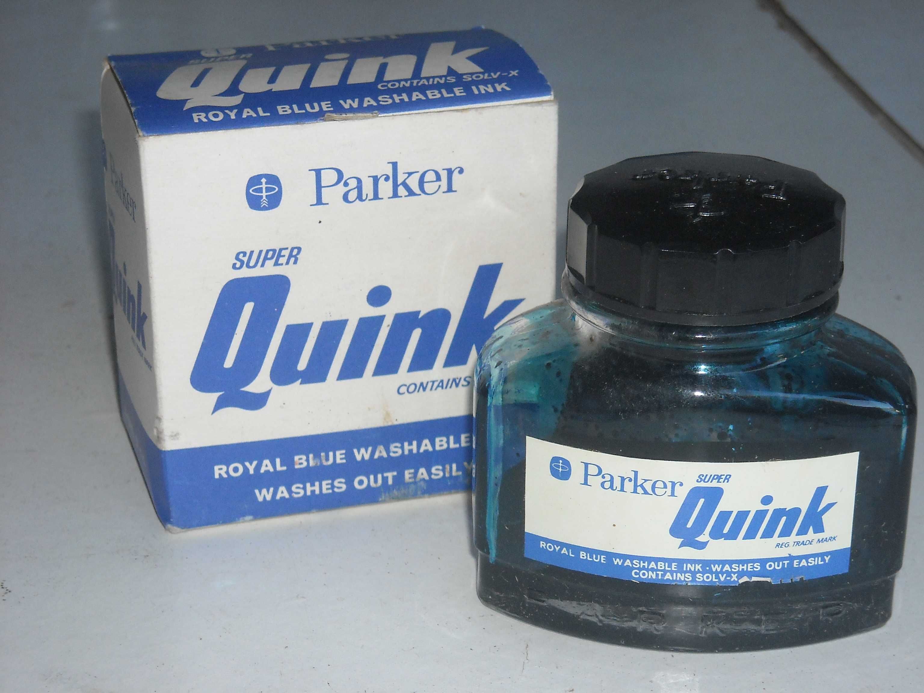 Tinta tinteiros antigos Parker Super Quink