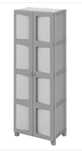 armário de resina indoor 180x65x40cm cinza