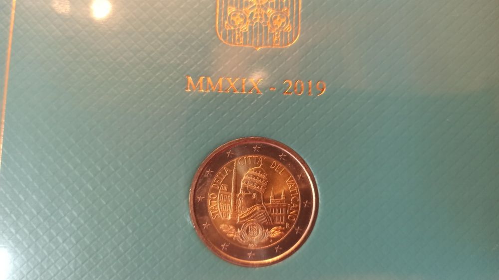 Vaticano 2 euros comemorativos 2019