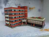 1:87 KIBRI Grande Hotel ESSO Motor Hotel pista comboio