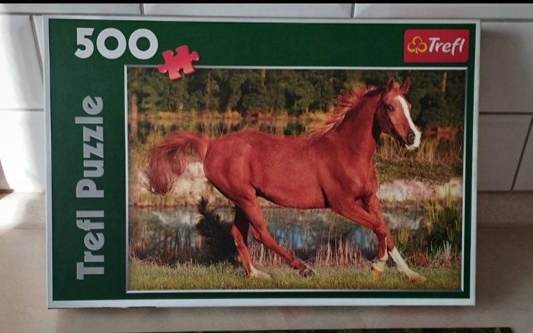 Puzzle 500 elementów Trefl Koń kompletne w 100% stan idealny obraz