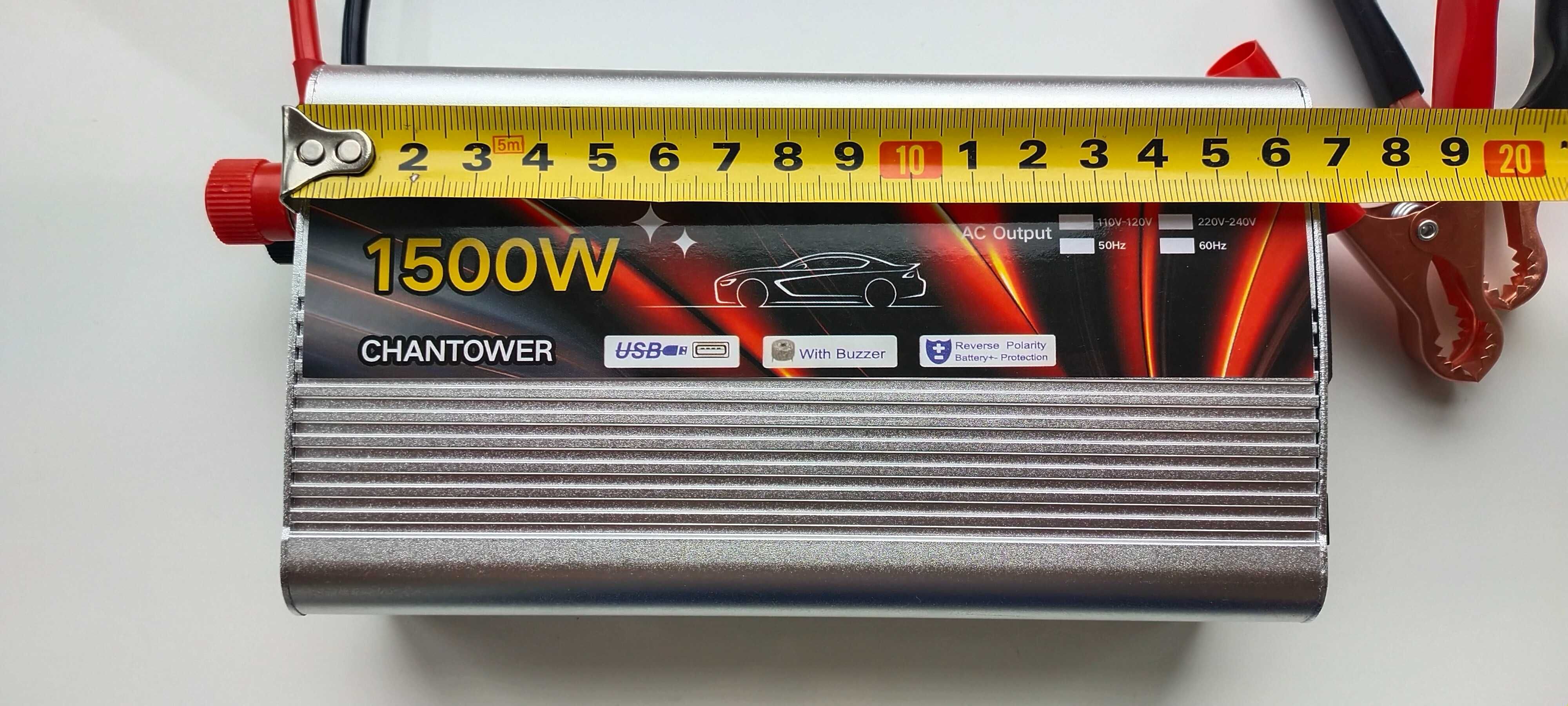 Инвертор 12V 220V 1500W CHANTOWER POWER INVERTER качественный Новый