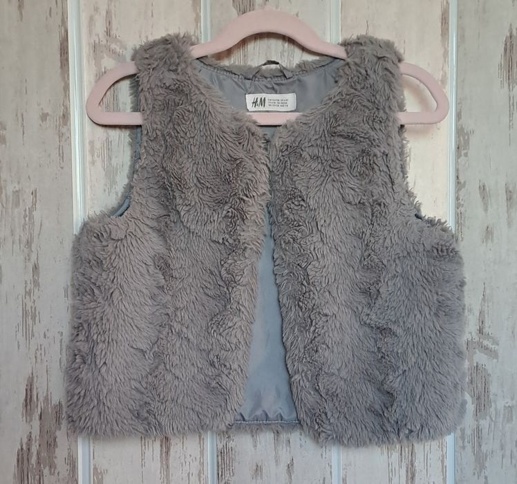 Futrzana kamizelka H&M roz 122/128