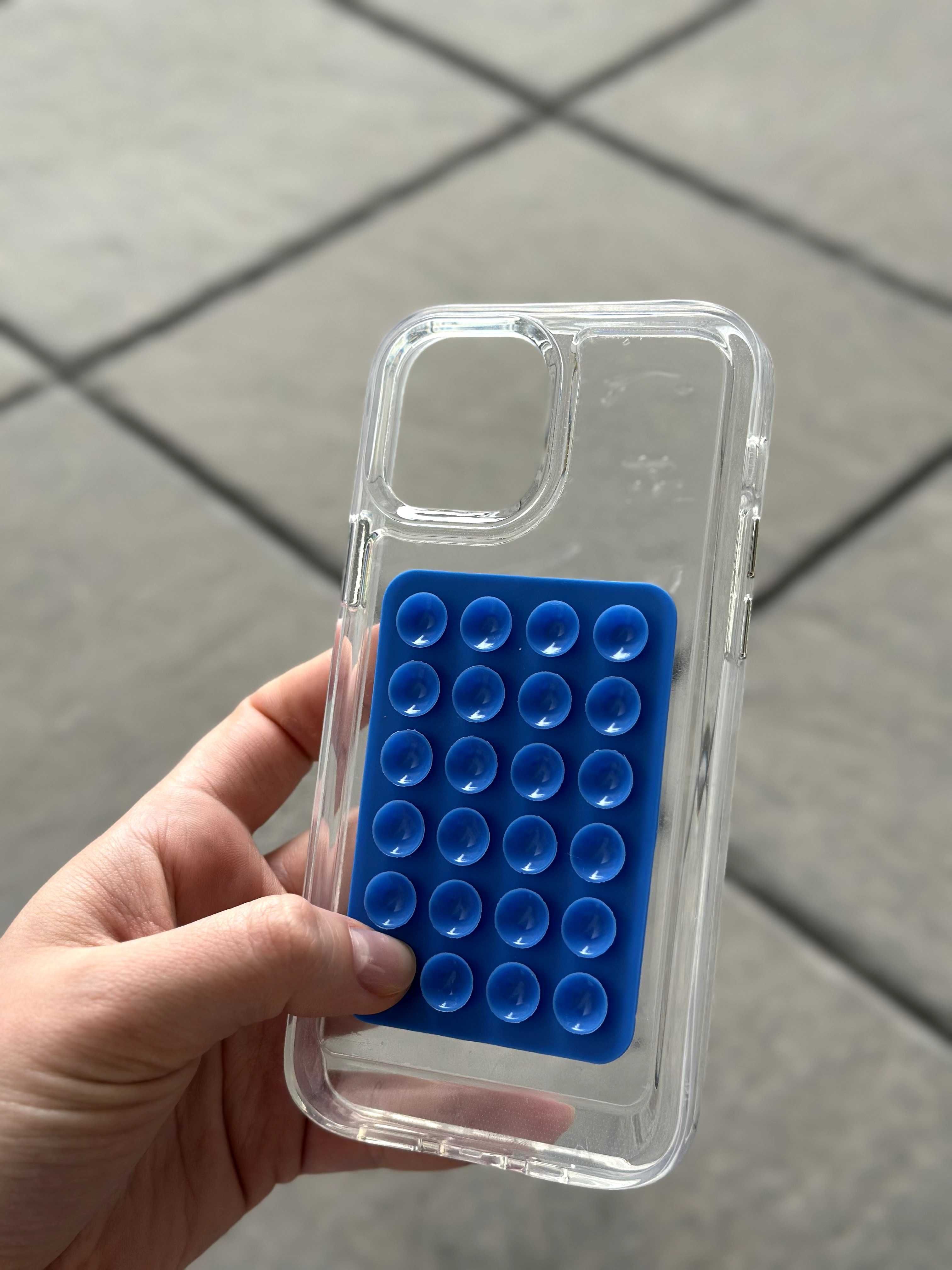 Silikonowy uchwyt samoprzylepny z przyssawką do etui na telefon