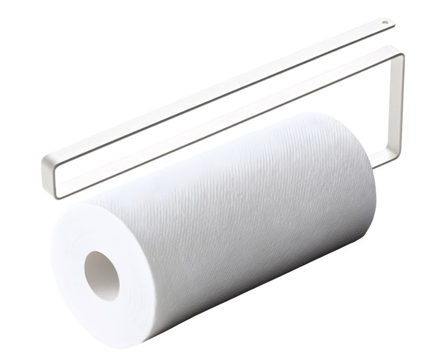 wieszak na ręcznik papierowy do szafki kuchenny metalowy biały