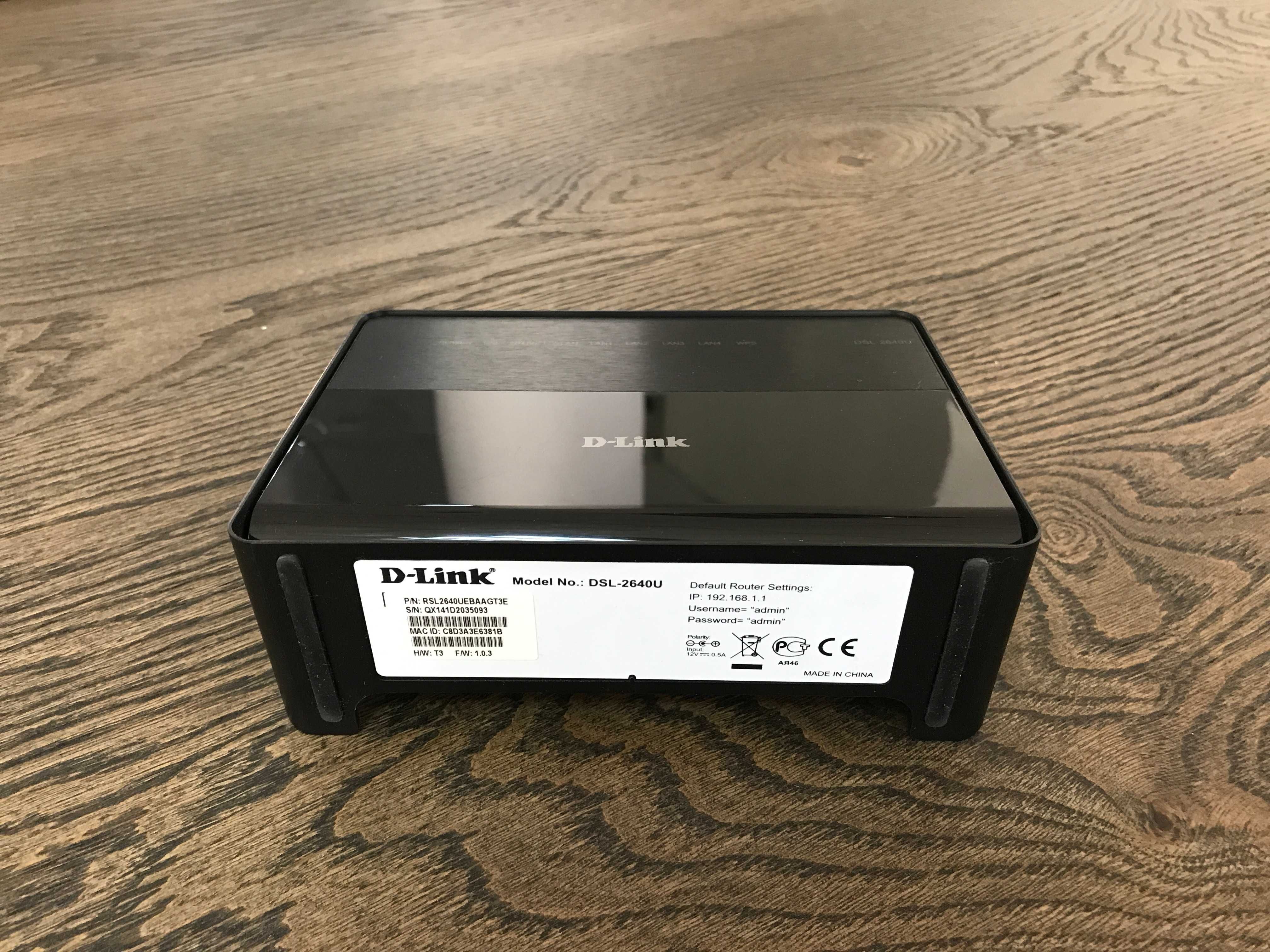 Wi-Fi Роутер D-Link DSL-2640U (Укртелеком, Датагруп)