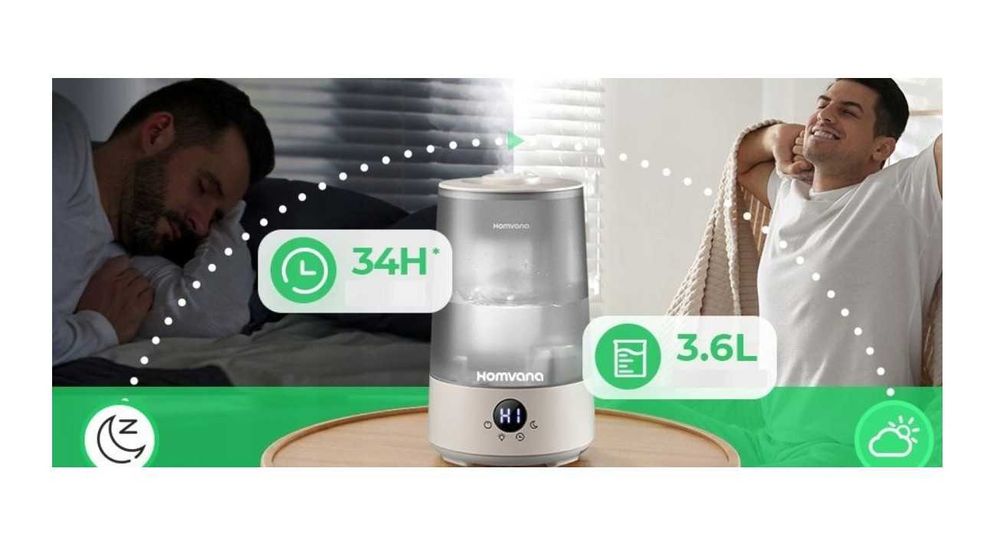 Nawilżacz powietrza 3,0L PODŚWIETLANY TIMER olejoterapia auto off