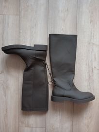 Nowe kozaki Zara, kalosze Zara, kozaki rubber, ciężkie botki, r. 39