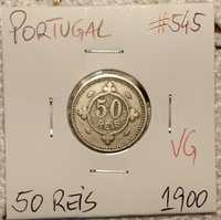 Portugal - moeda de 50 reis de 1900