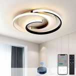 Inteligentna Lampa Sufitowa LED Regulowana 32W 6500K 40 cm Czarna