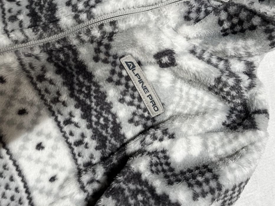 Alpin pro szary polar bluza modny wzor norweski 116/122