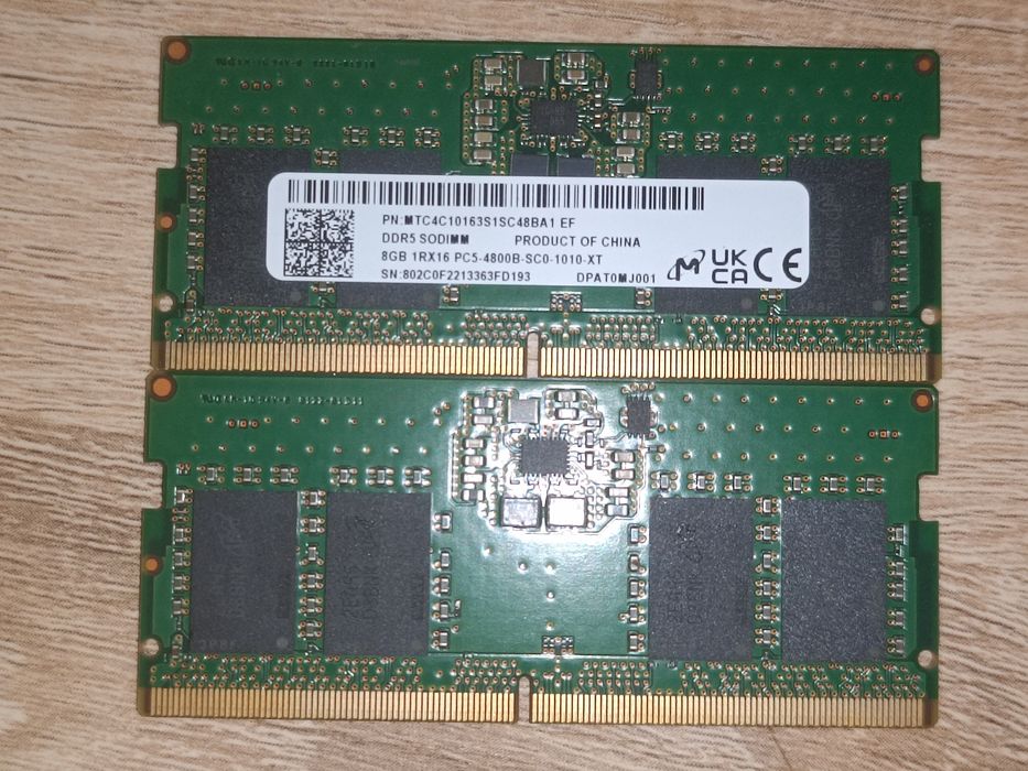 Micron 16GB DDR5 4800MHz SO-DIMM (MTC4C10163S1SC48BA1 EF)
