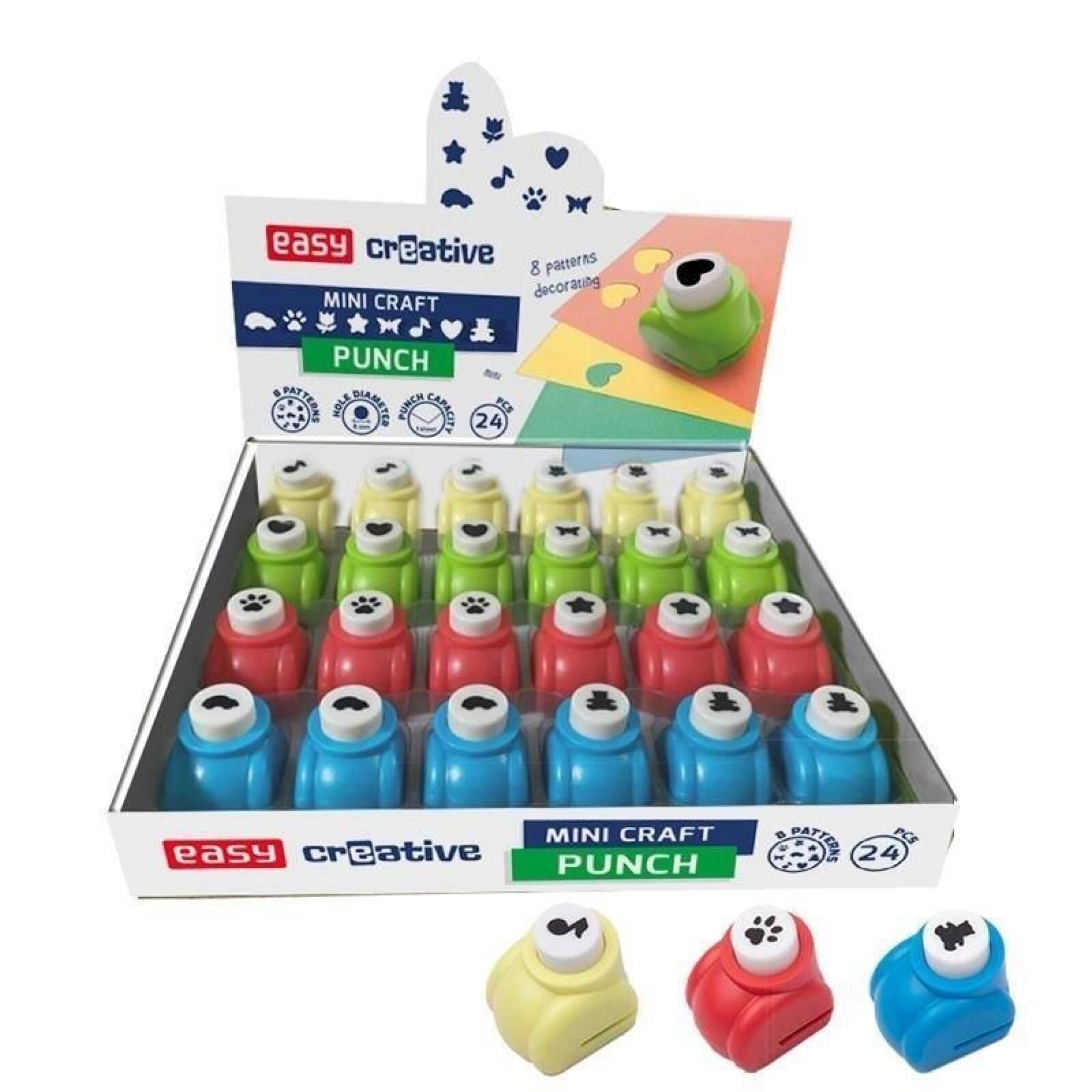 Mini dziurkacz wzorki (24szt) EASY Easy Stationery pudełko,193x213 mm
