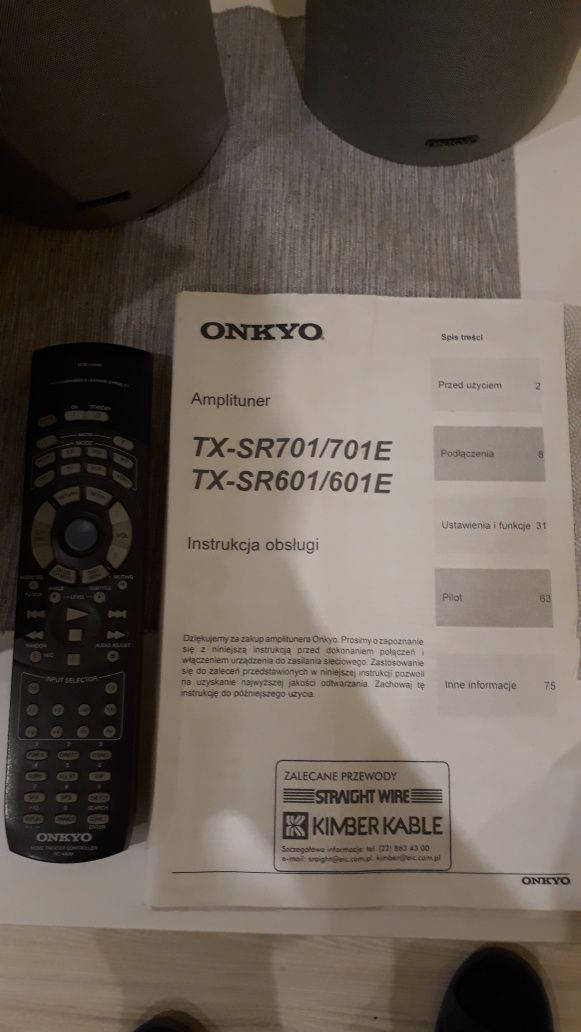 Amplituner Onkyo sr601e + głośniki