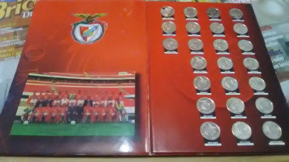 Coleção em moedas do Benfica