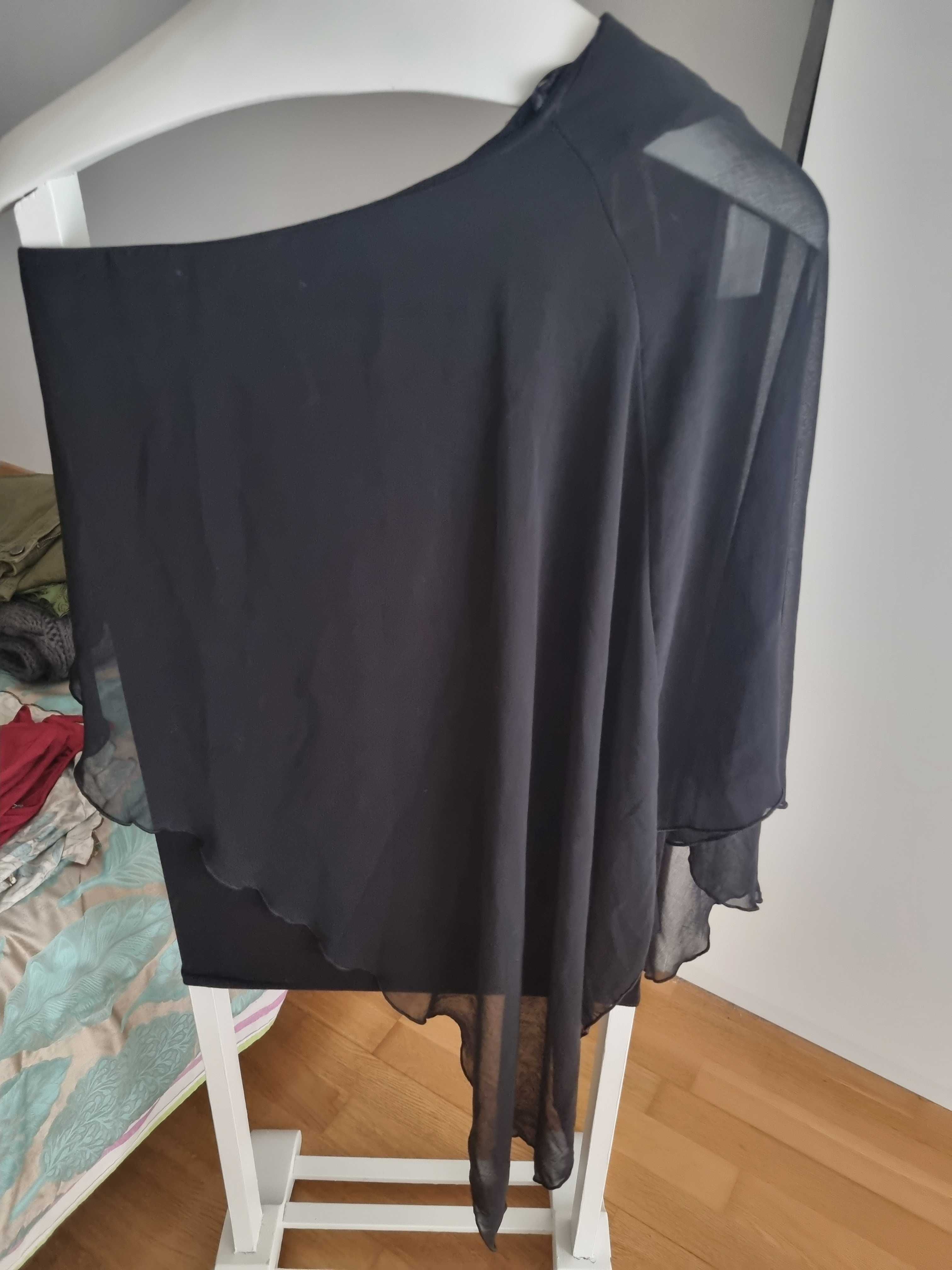 Blusa Zara preta cerimónia