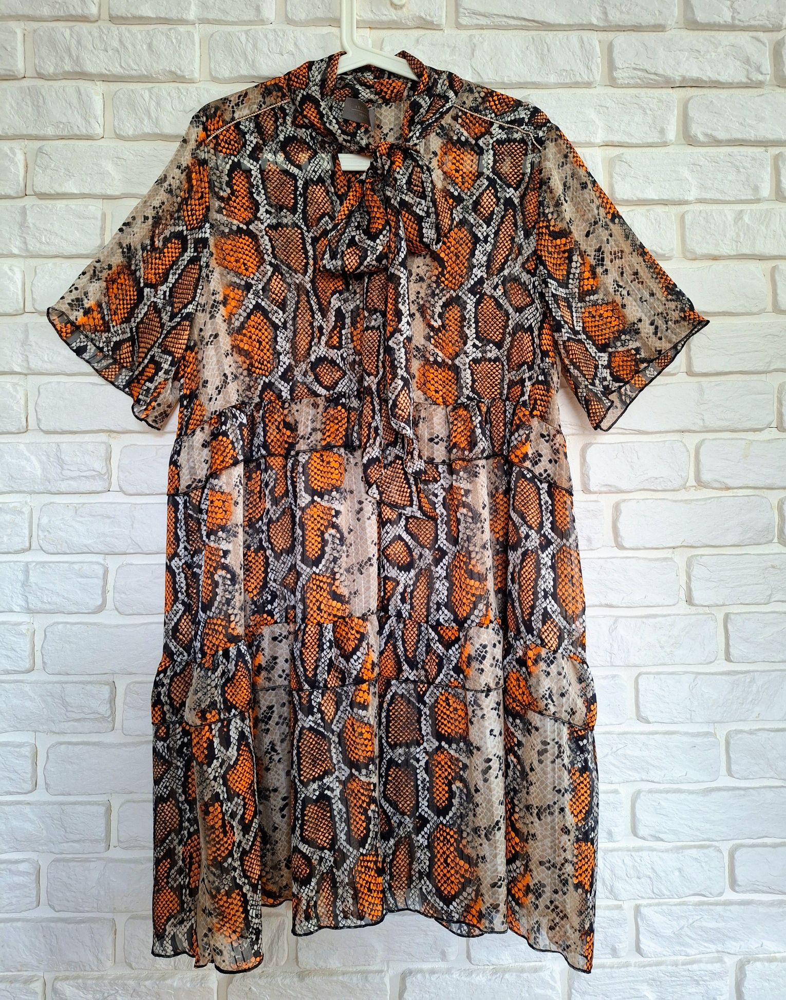 Anataka Sukienka XL Wężowy Print Lekka Sukienka Oversize Snake