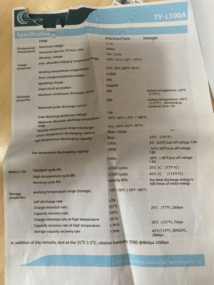 Акумуляторна батарея 12v Li-Ion ячеек NCM 100а/год