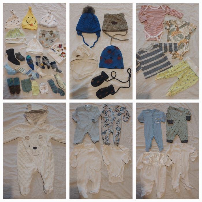 Фірмові речі 56 62 68 74см шапочки носки пінетки бодіки штани колготки