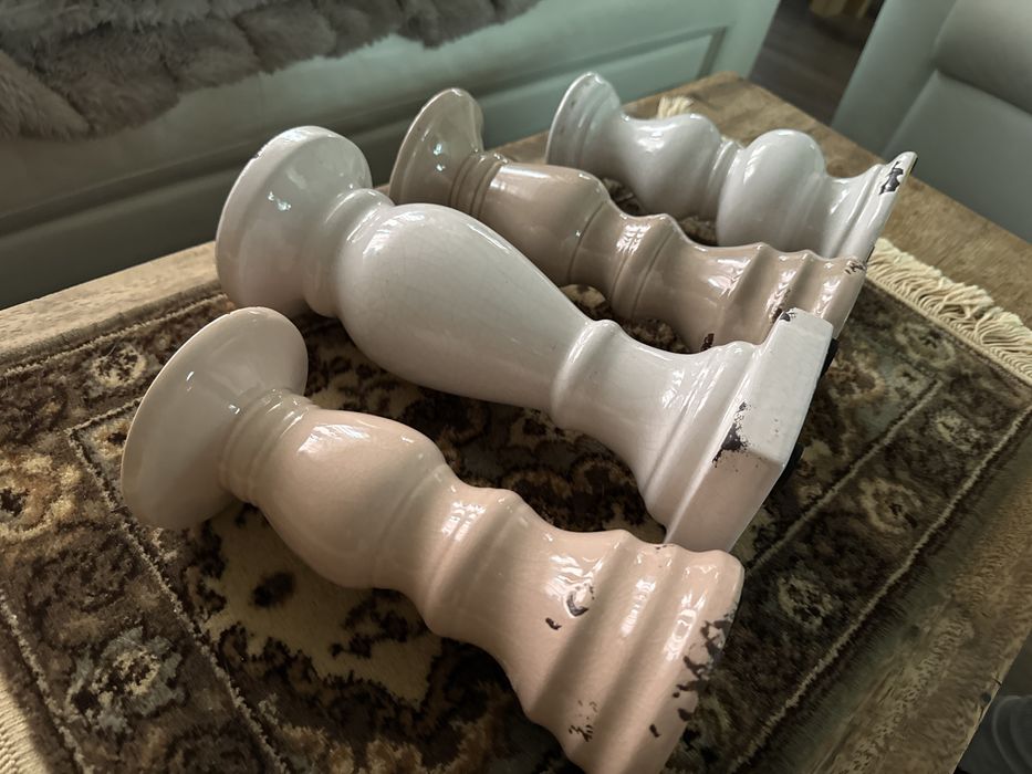 Home&you 4 nowe porcelanowe swieczniki swiecznik krakelura