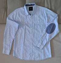 NOWA koszula męska błękitna - rozmiar L, krój slim, 100% bawełna