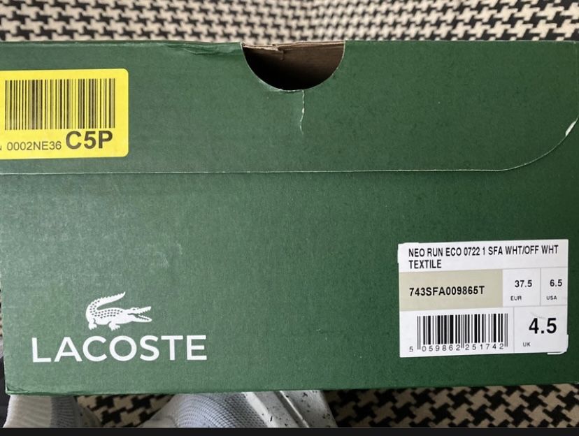 Lacoste Neo run eco sneakersy białe nowe 37.5 do biegania