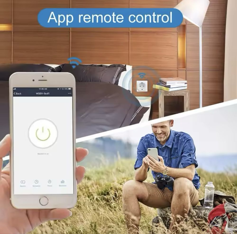 Розетка Wi-Fi умная 16А 3кВт. Мониторинг.