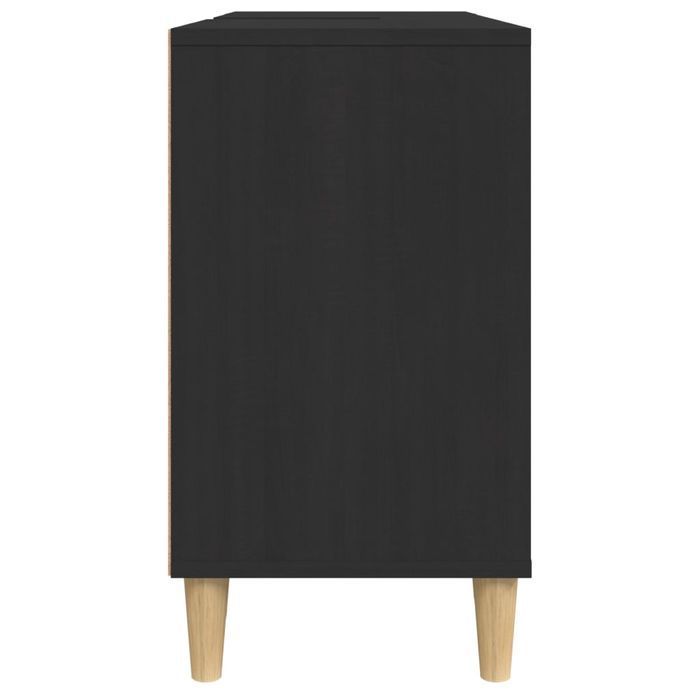 vidaXL Szafka pod umywalkę, czarna, 80x33x60 cm