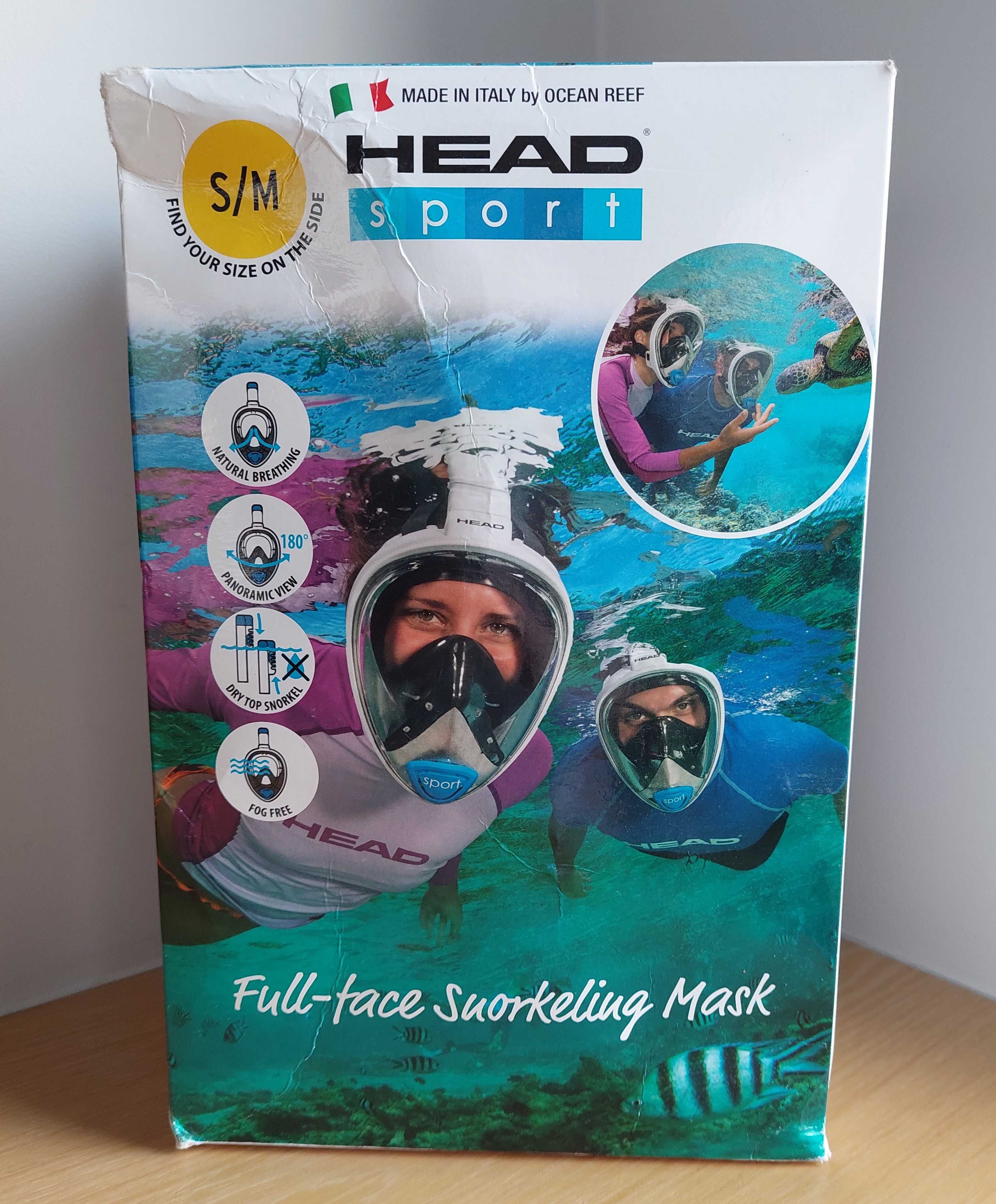 Maska do snorkelingu pełnotwarzowa Ocean Reef Head Sport rozm. S/M
