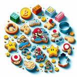 Conjunto de 13 Moldes de Bolachas – Super Mario
