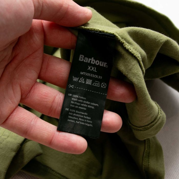 Barbour logo tailored fit t-shirt XXL khaki
