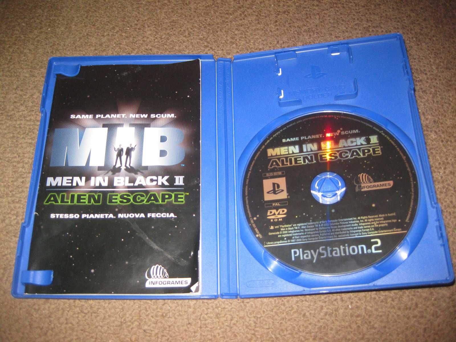 Jogo "Men In Black II: Alien Escape" para PS2/Completo!