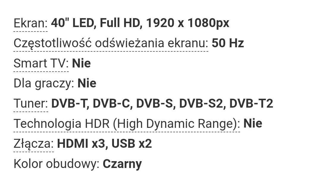 Telewizor BLAUPUNKT BN40F1372EEB 40" LED Google Chromecast