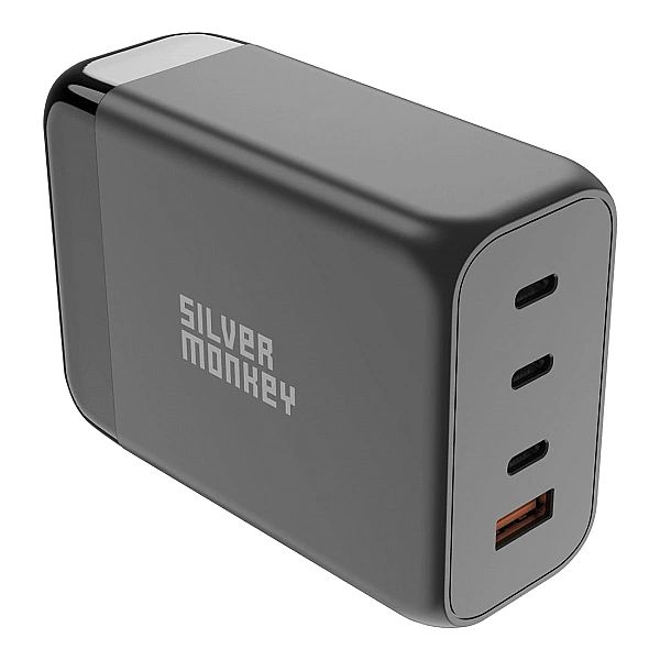 Ładowarka GaN Silver Monkey SMA155, 200W 3xUSB-C PD USB-A QC 3.0 z odł